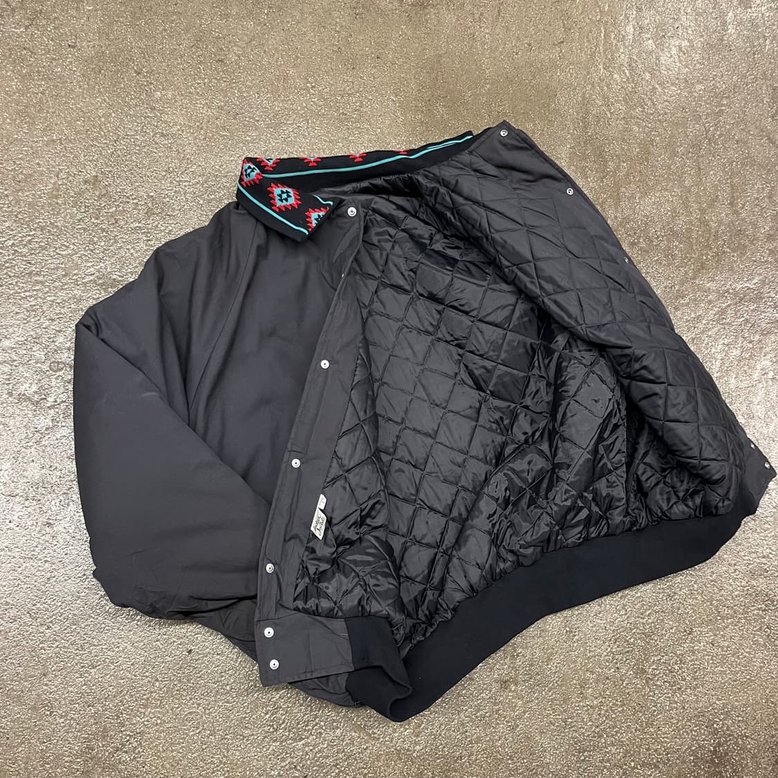 90s 아즈텍 퀼팅 봄버 자켓 (115) 상품이미지5