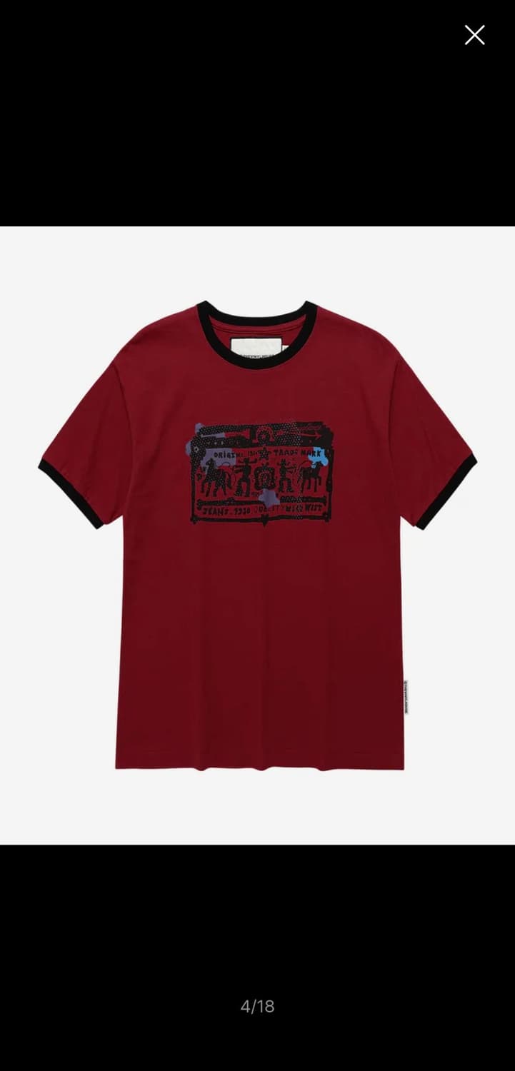 COWBOY PICTOGRAM RINGER TEE_[RED] 상품이미지1