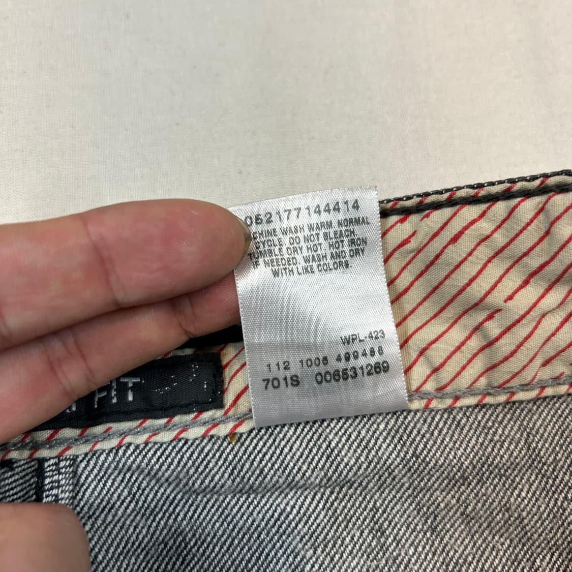 34inch) 리바이스 701 흑청 스트레이트 데님 청바지 상품이미지10