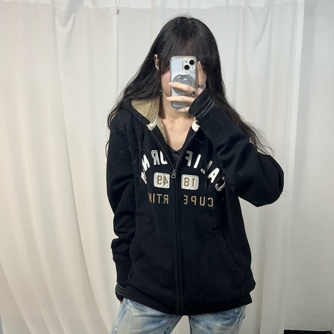 Who.A.U Black Fleece Hoodie Zip-up 상품이미지1