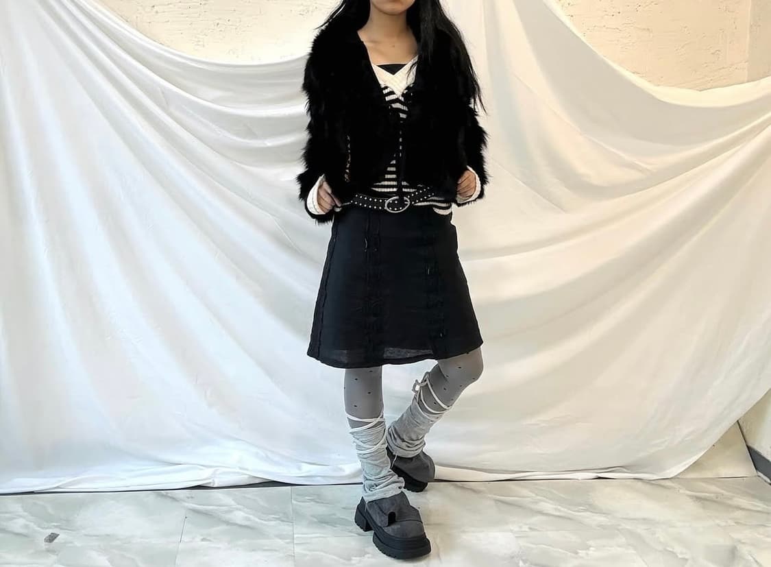 토끼퍼베스트, 여우퍼베스트, 스트라이프니트, 그런지원피스 상품이미지3