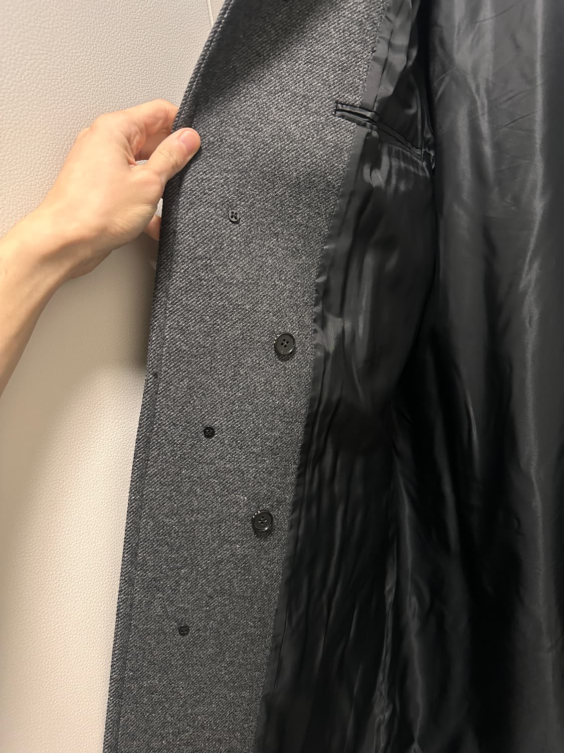 토니웩 브러쉬드 울 맥 오버코트 트윌 그레이 M 상품이미지2