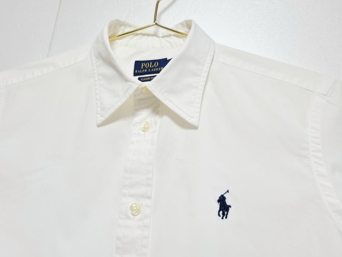 여성 QR인증 폴로 POLO 화이트 흰색 긴팔 셔츠 남방 상품이미지4