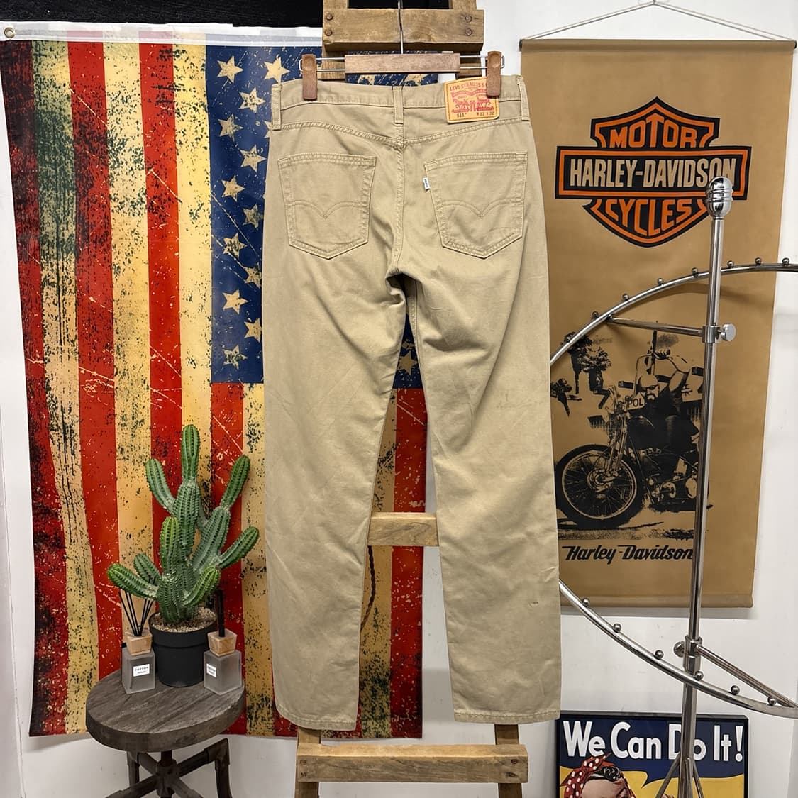 리바이스 화이트탭 511 슬림핏 라이트 코튼 데님팬츠 베이지 N1045  상품이미지2