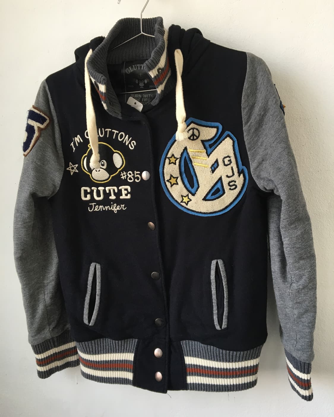 Gluttons patchwork varsity jacket 상품이미지3