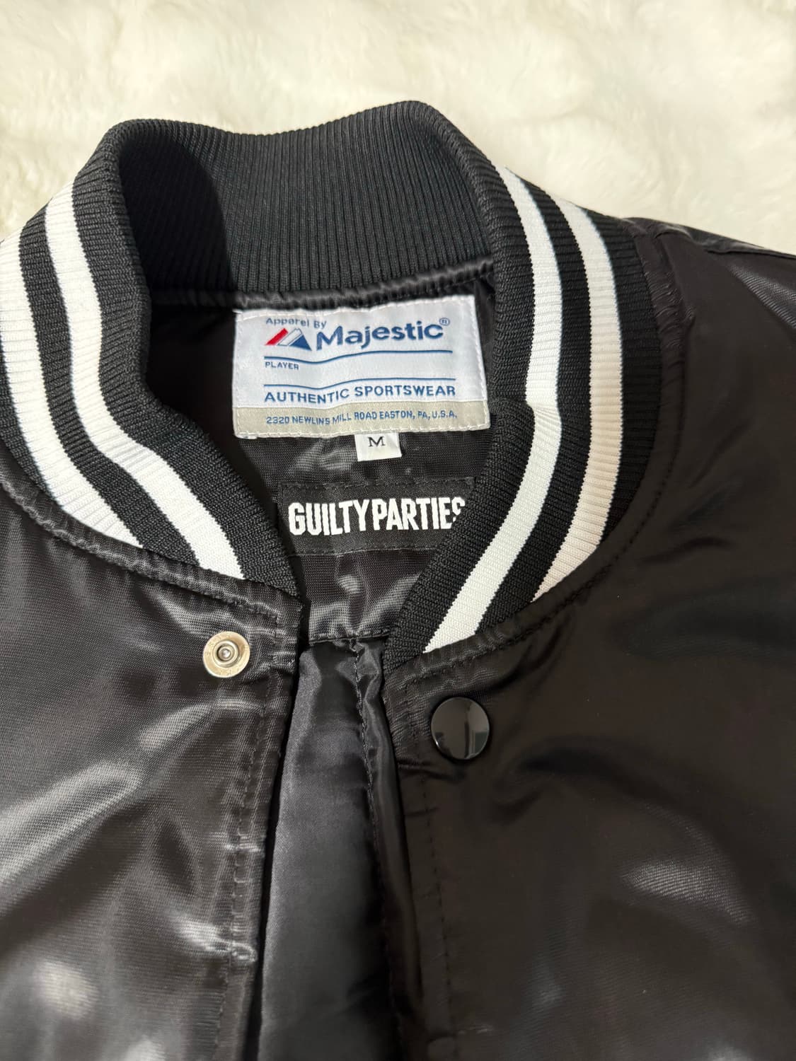 [M] 와코마리아X마제스틱 20FW 바시티 자켓 블랙 상품이미지3