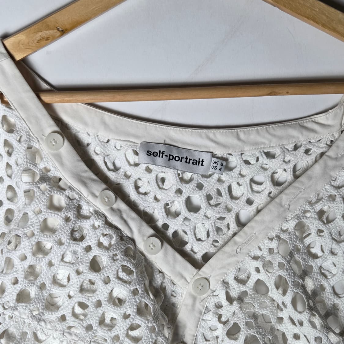 [self-portrait] 셀프포트레이트 프릴 크로쉐 레이스 롱 원피스 상품이미지4