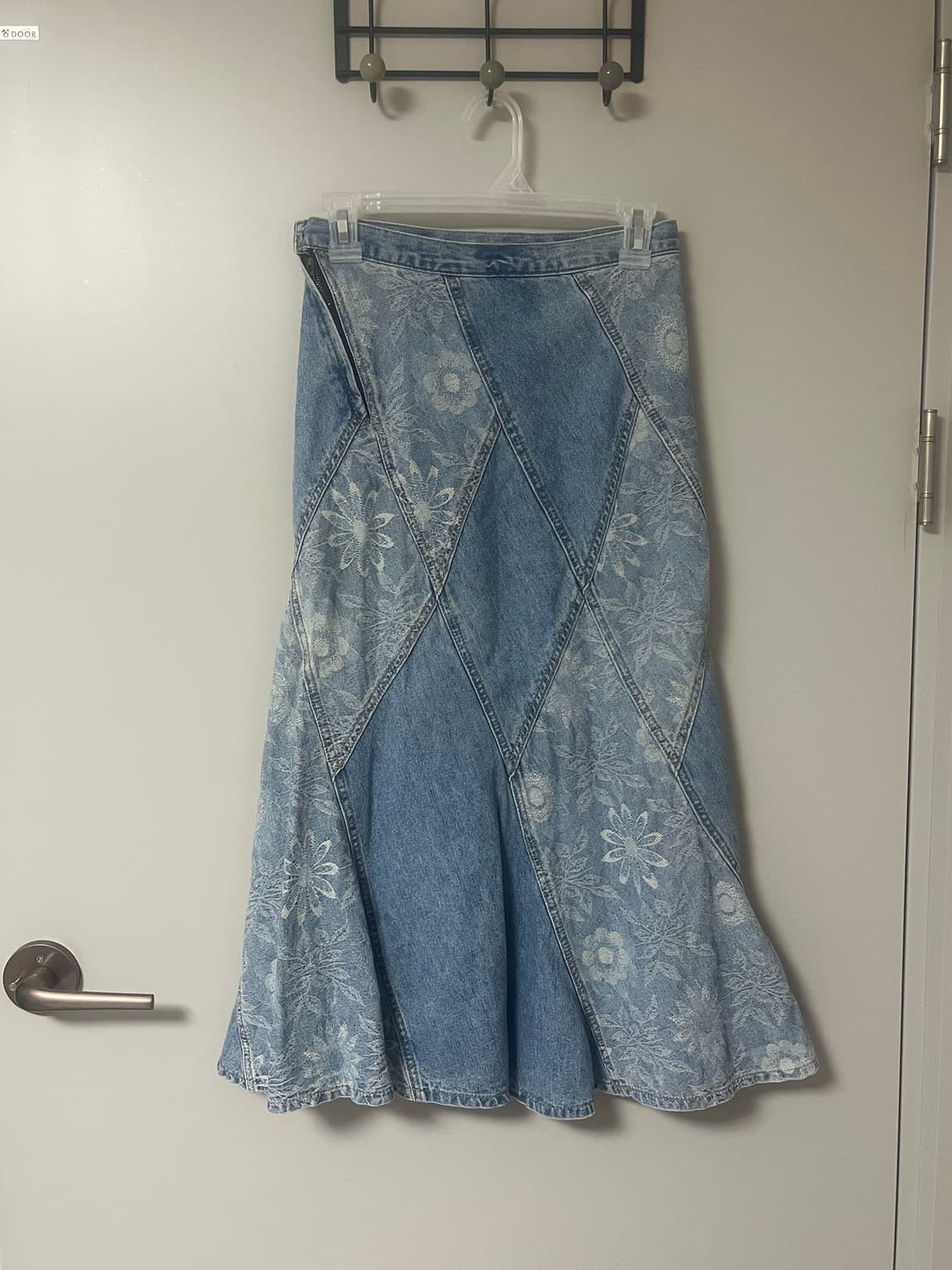 패치워크 레이스 머메이드 데님 스커트 상품이미지2