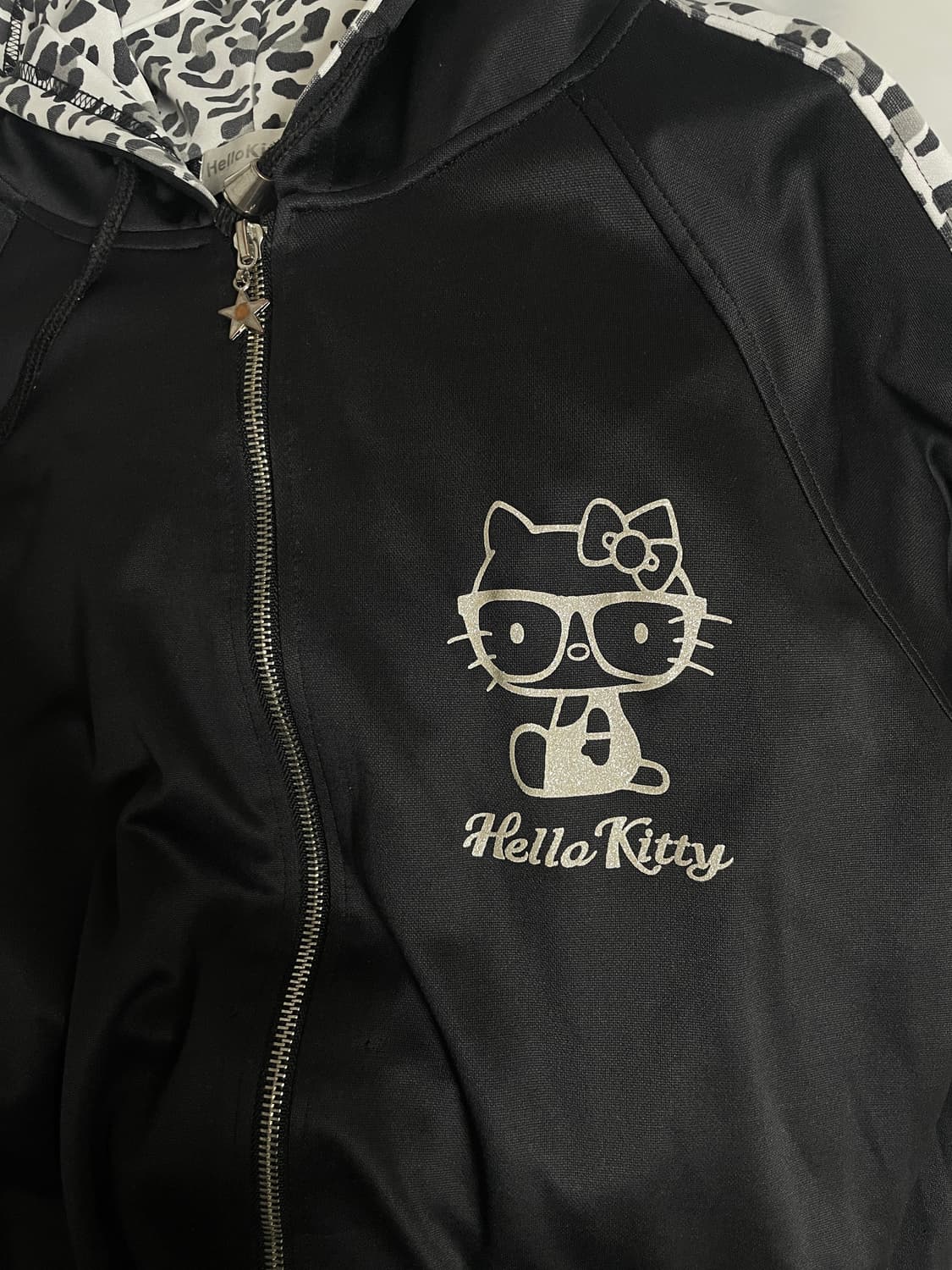 헬로키티 갸루 호피 후드집업 상품이미지1