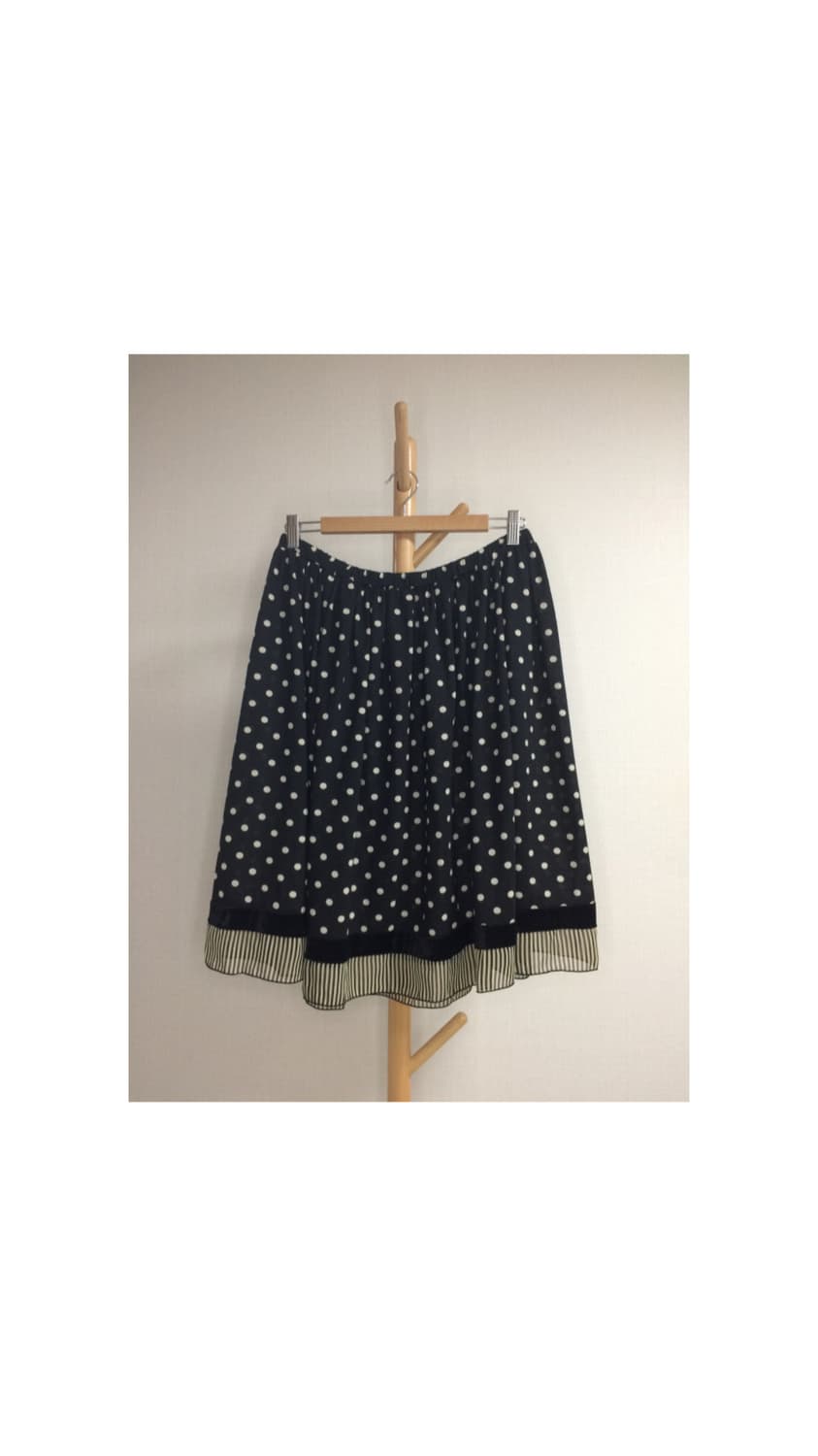 스나오 쿠와하라 블랙 도트 땡땡이 스커트 상품이미지1
