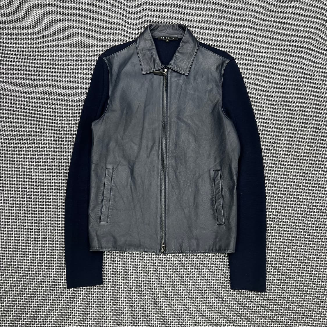 띠어리 레더 니트 자켓 상품이미지1