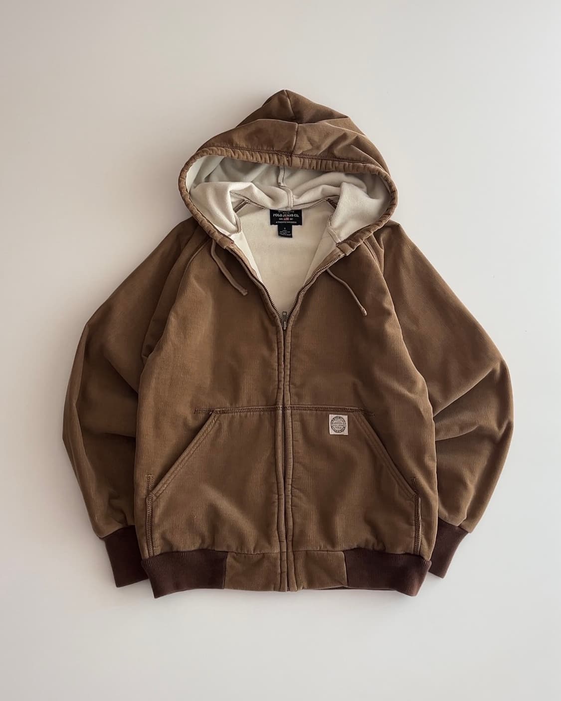 폴로 코듀로이 후드 집업 브라운 S 상품이미지1