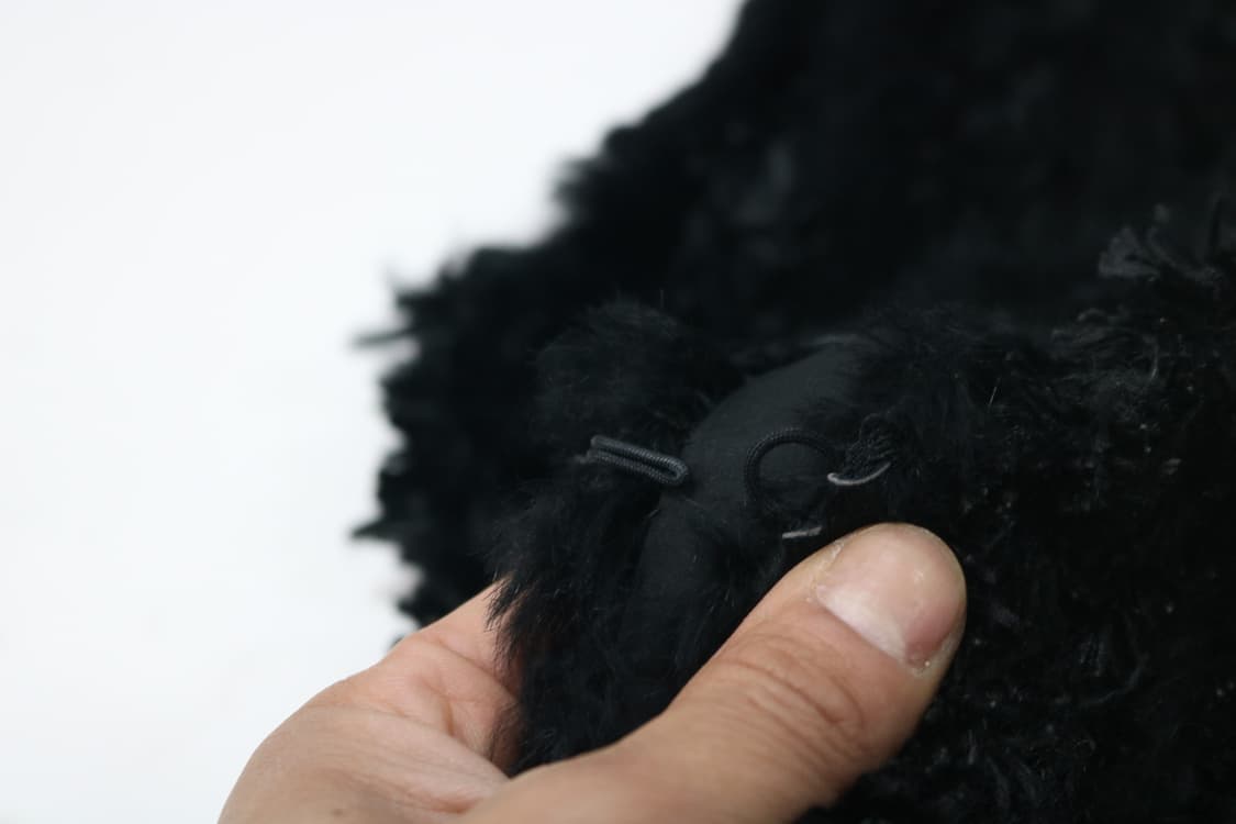 ST.CT 빈티지 리얼 래빗 퍼 텍스처드 블랙 베스트 상품이미지6