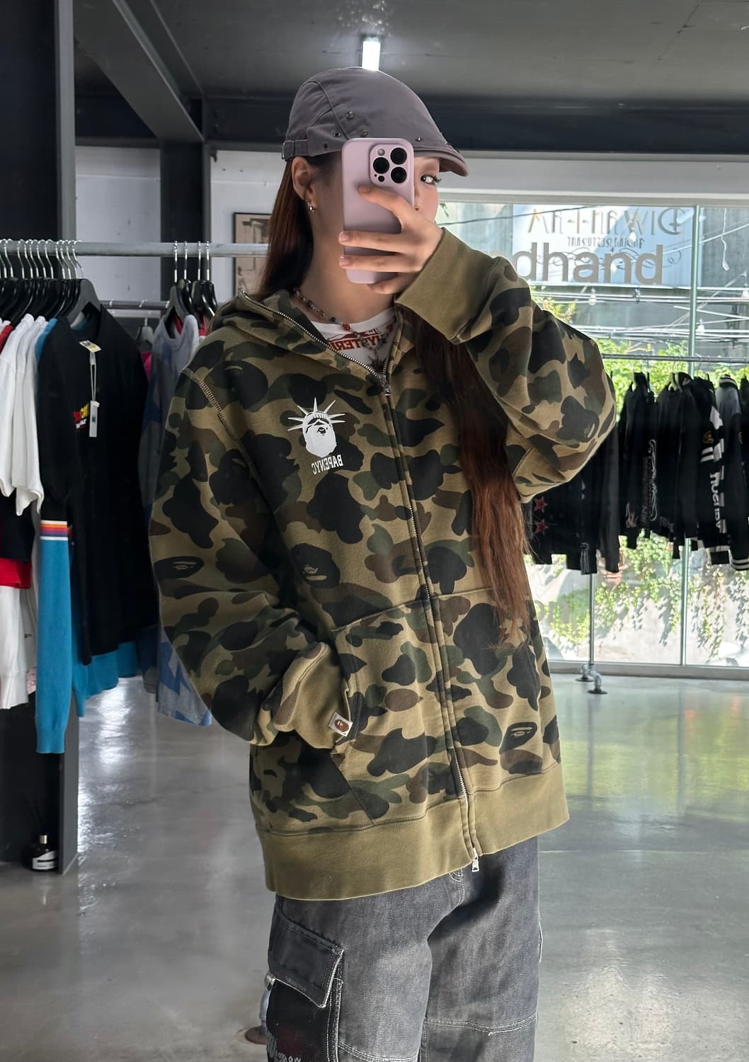 베이프 1st 카모 녹계 Nyc 후드집업 상품이미지1