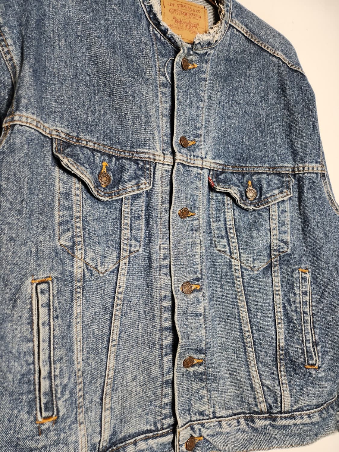 리바이스 빈티지 노카라 데님 자켓 상품이미지2