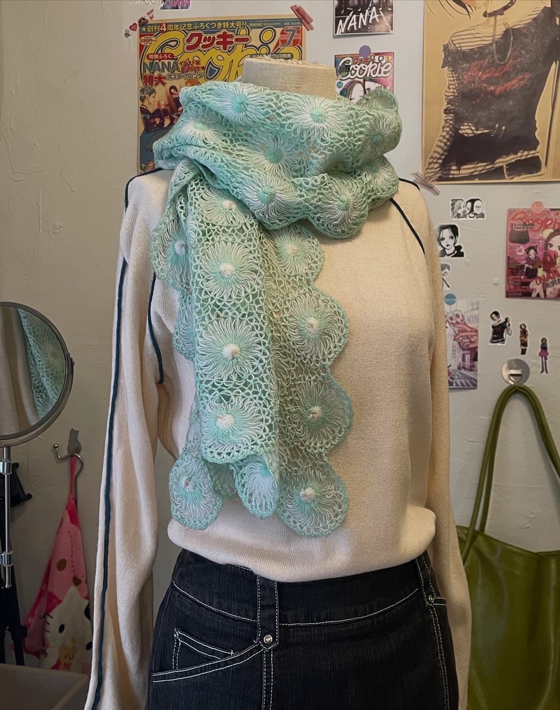 민트 플라워 머플러 [무배] 상품이미지1