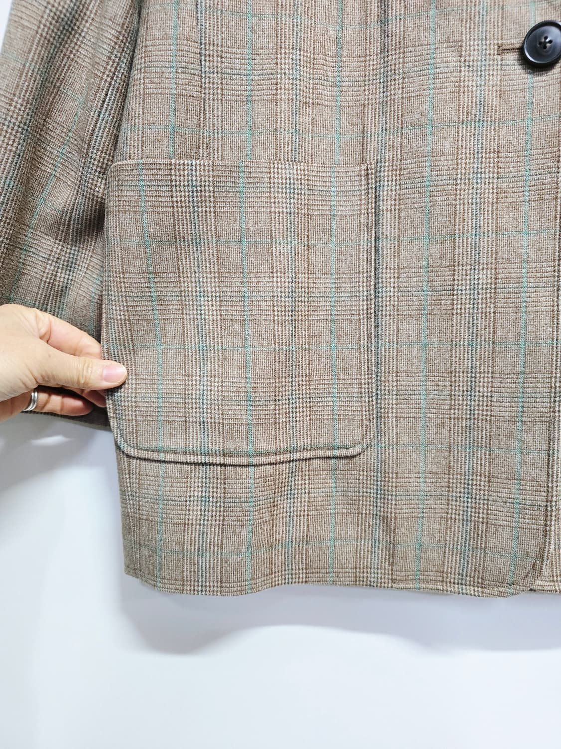 ENC 체크 패턴 자켓 브라운 상품이미지3