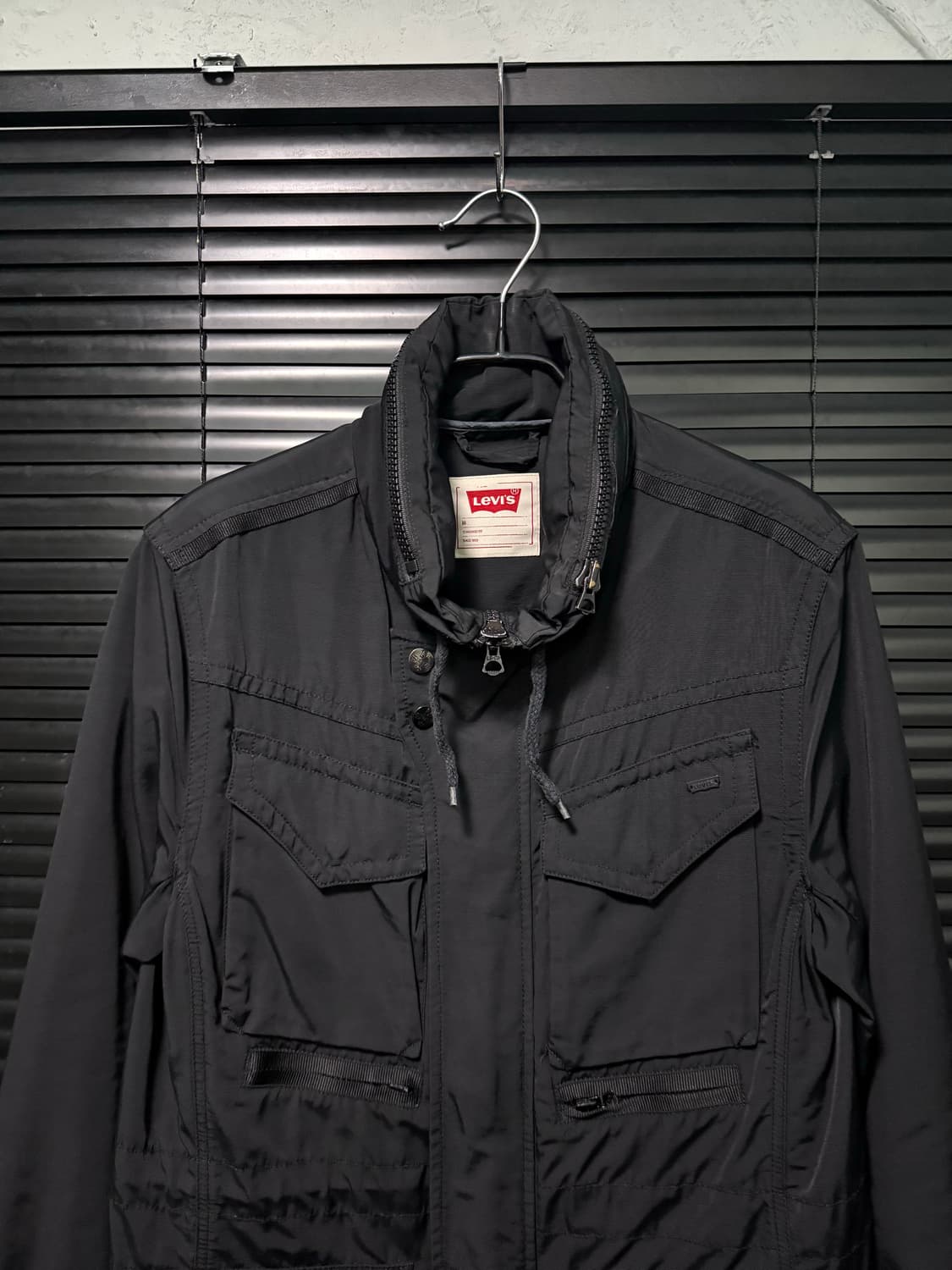 리바이스 워크 야상 자켓 블랙 사파리 포켓 고스 펑크 락 M 95 하이넥 상품이미지3