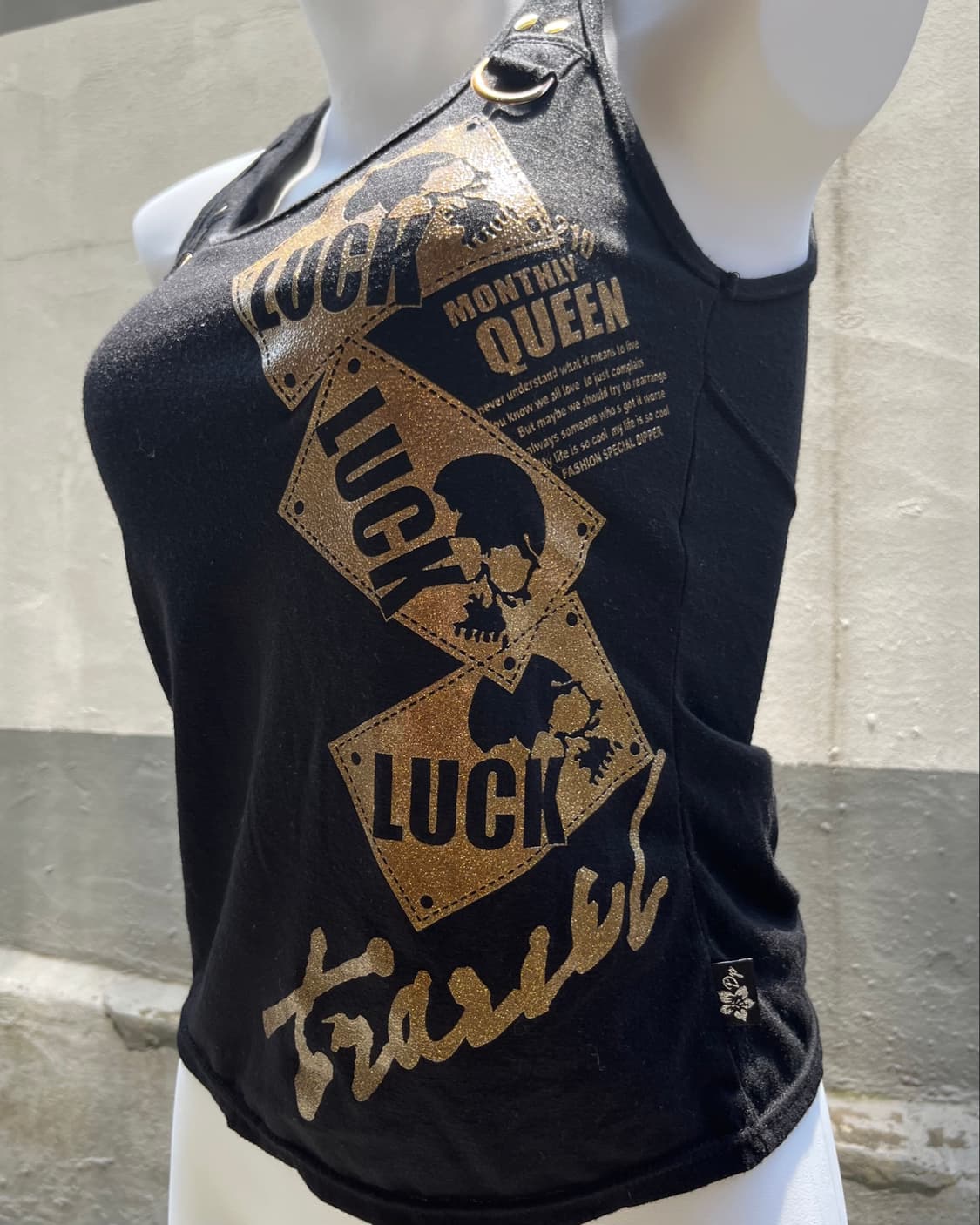 Y2K Lucky Queen Ring Sleeveless 상품이미지3