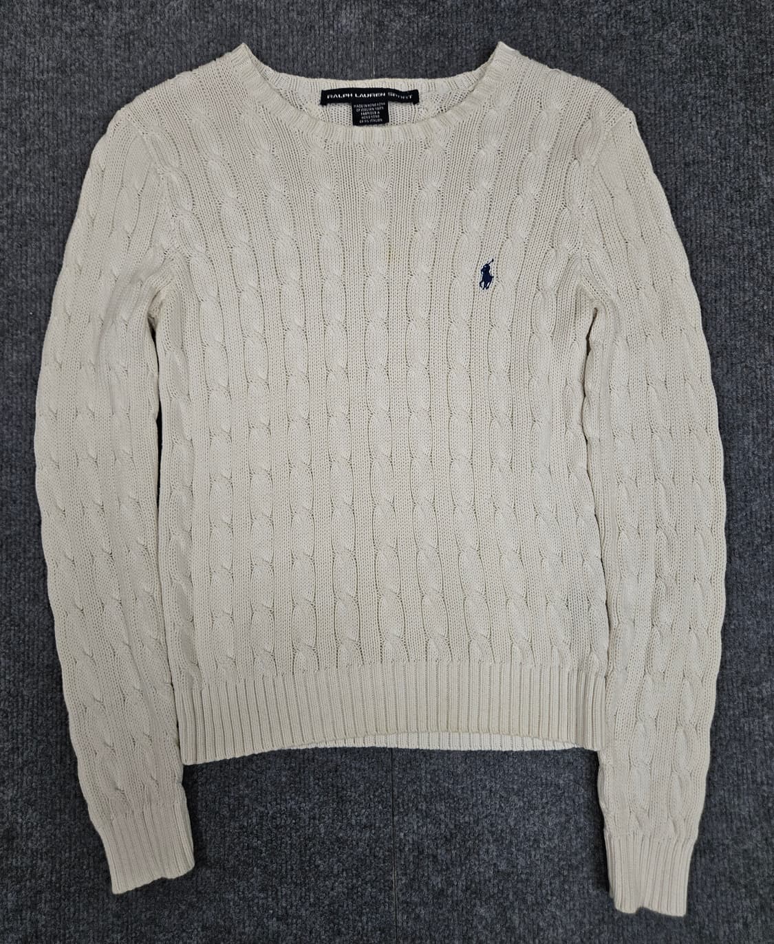 폴로 랄프로렌 화이트 꽈배기 니트(급처) 상품이미지1