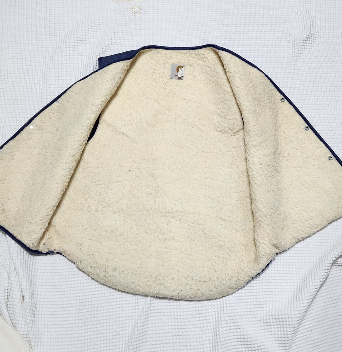 칼하트 80s 청 데님 안감 쉐르파 베스트 조끼 자켓 상품이미지6