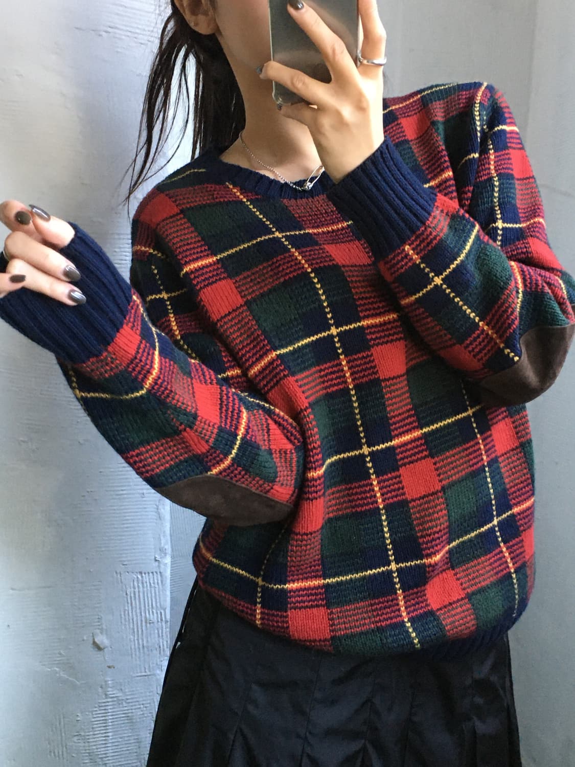 Polo 폴로 랄프로렌 블랙와치패턴 캐시미어혼용 라운드넥 니트 상품이미지1