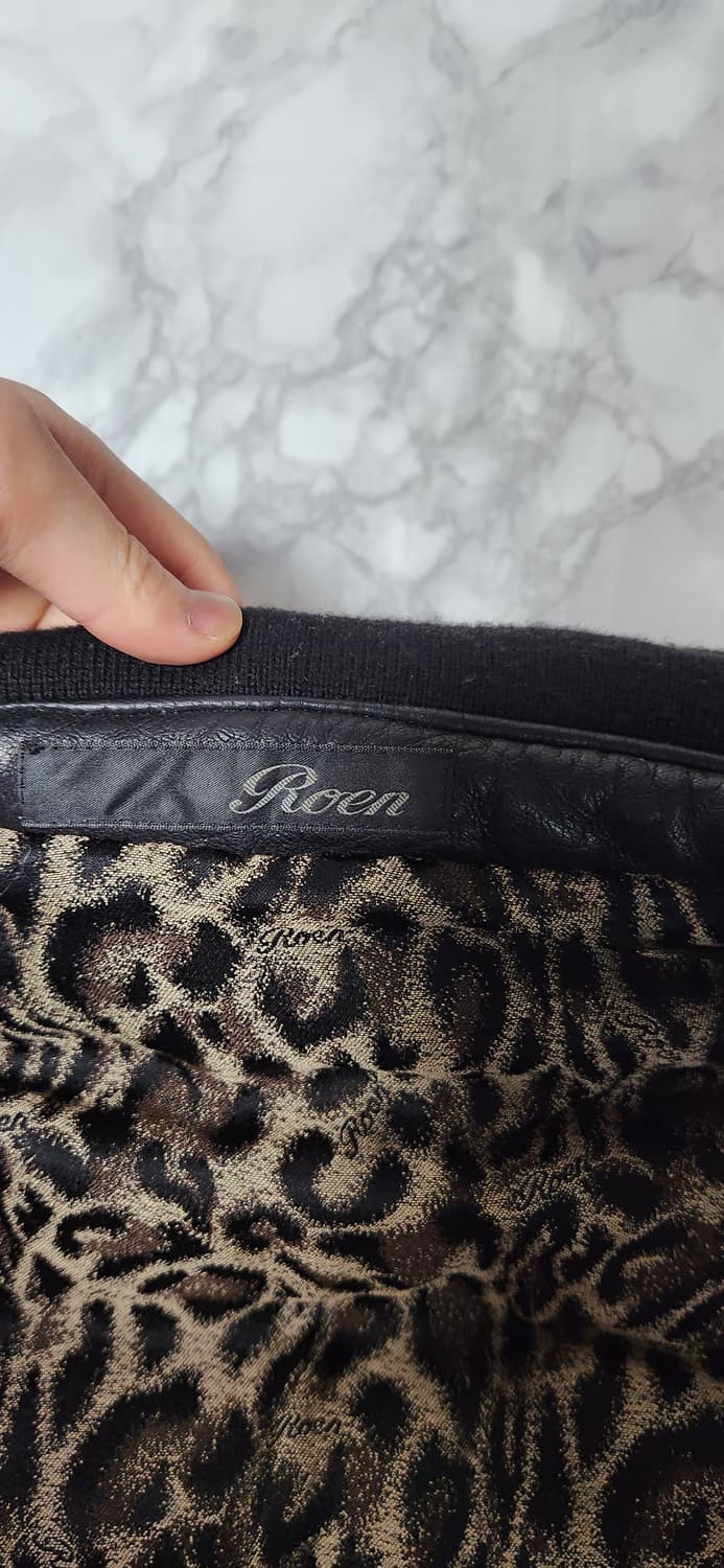 ROEN 로엔 스컬 가죽 다운 베스트 바이커 자켓 상품이미지7