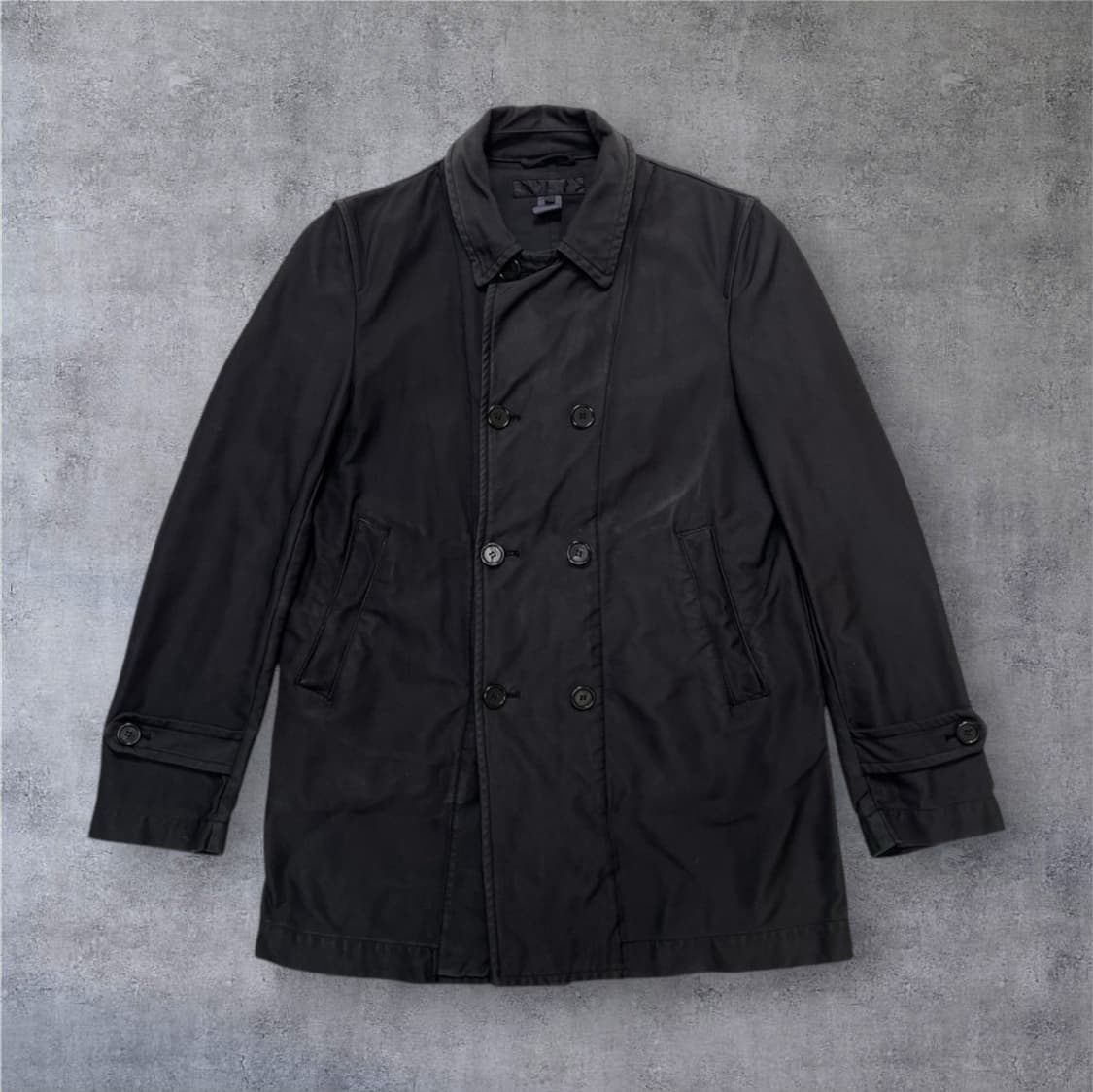 꼼데가르송셔츠 차콜 더블 브레스티드 코트 XS 상품이미지1