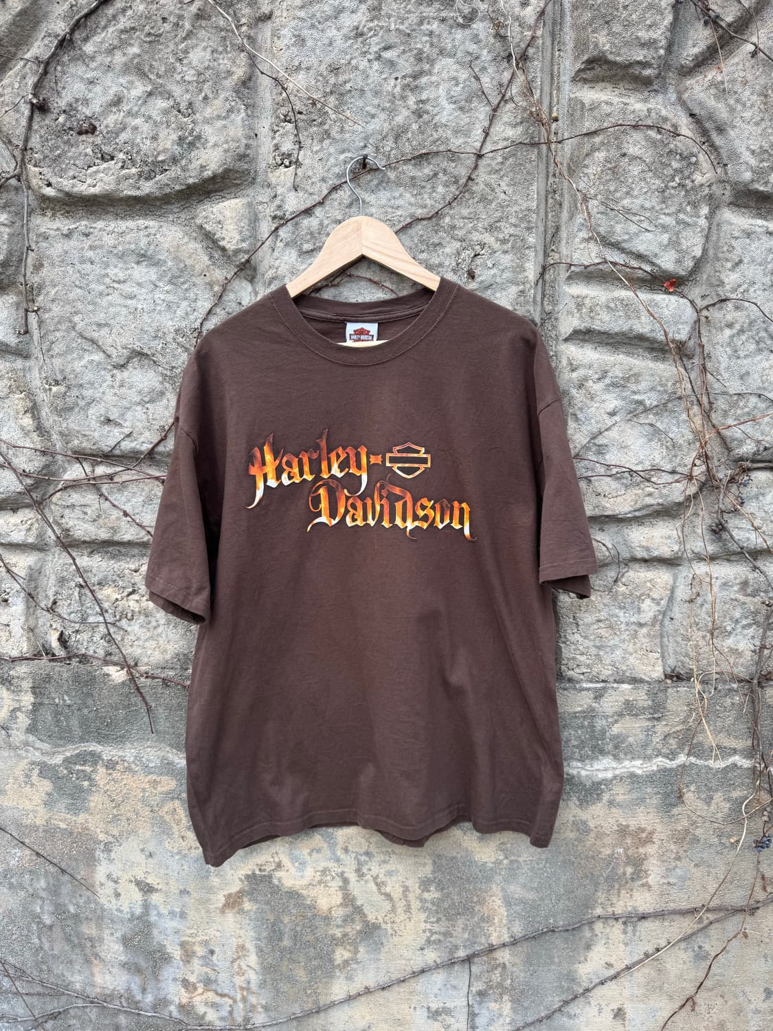 00s 할리데이비슨 빈티지 2009 헤인즈 로고 프린팅 반팔 티셔츠 상품이미지1