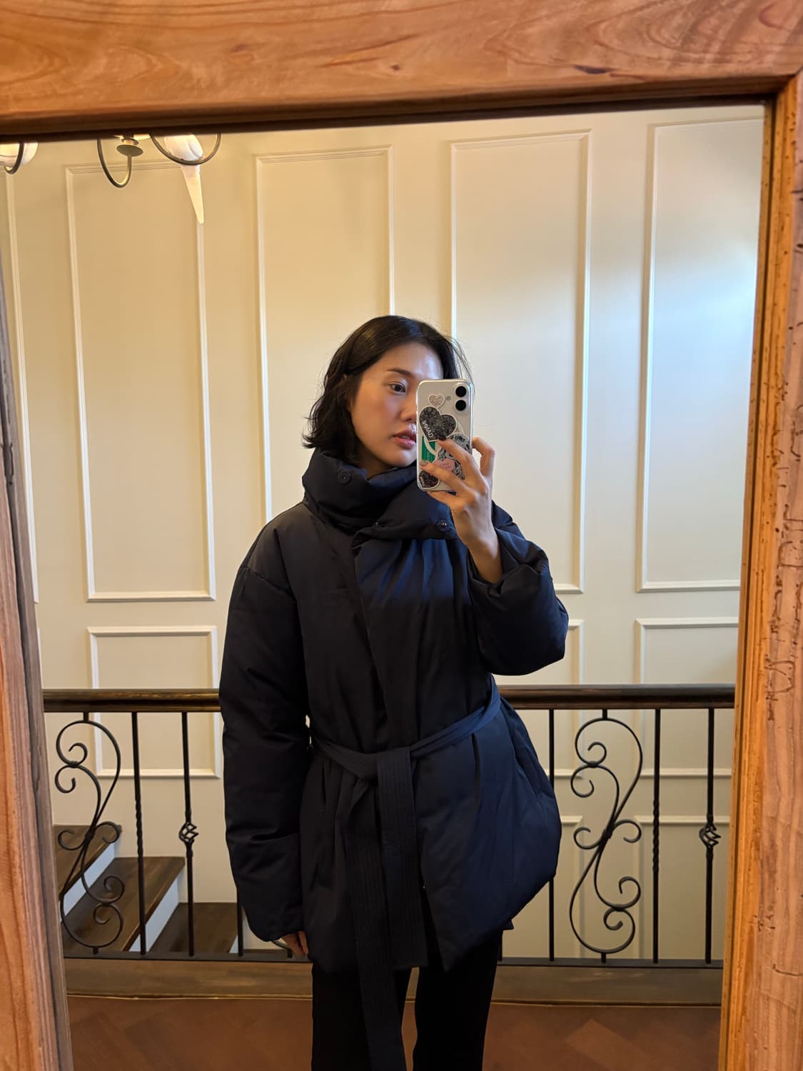 오르 네이비 구스 패딩 상품이미지3