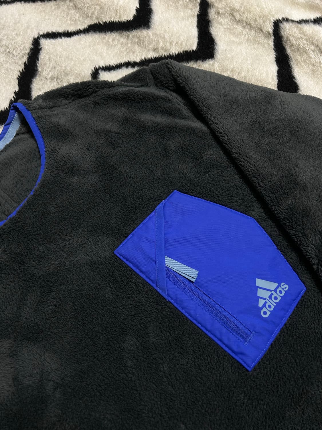 [2XL]아디다스 플리스 맨투맨/짙은그레이블루 상품이미지1