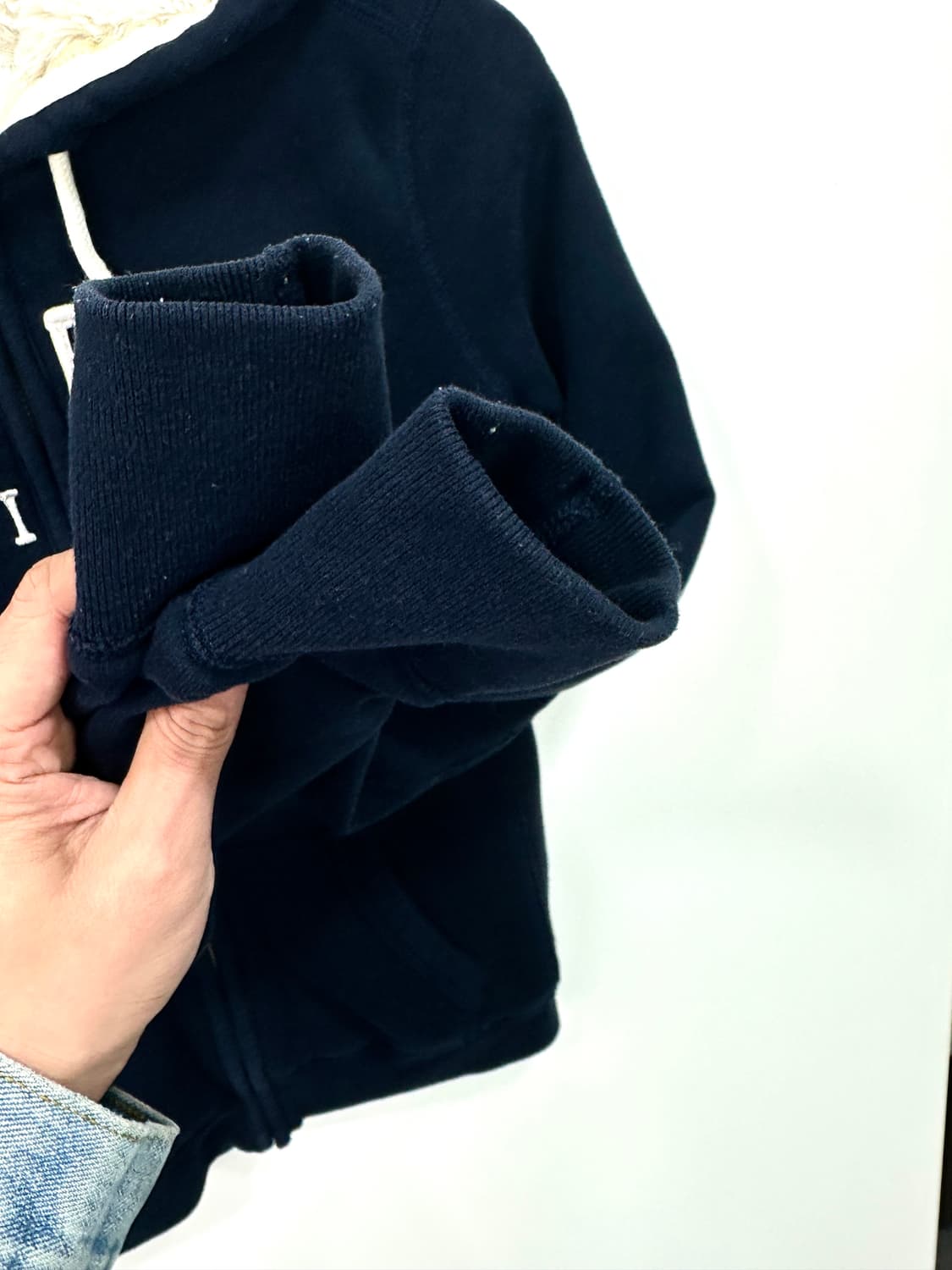 아베크롬비 양털 후드집업 네이비 S 상품이미지4