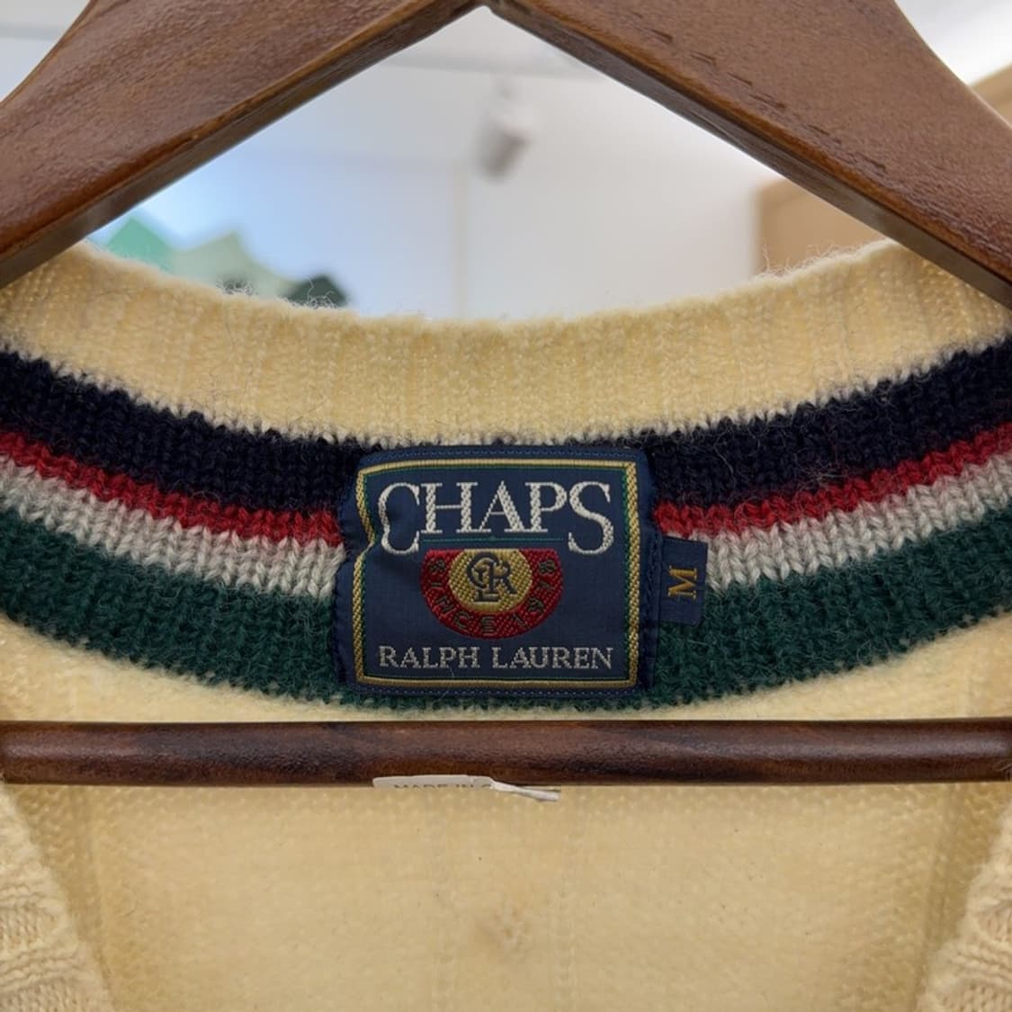 챔스 폴로 랄프로렌 레트로 크리켓 브이넥 배색 니트 95 C08374 상품이미지5