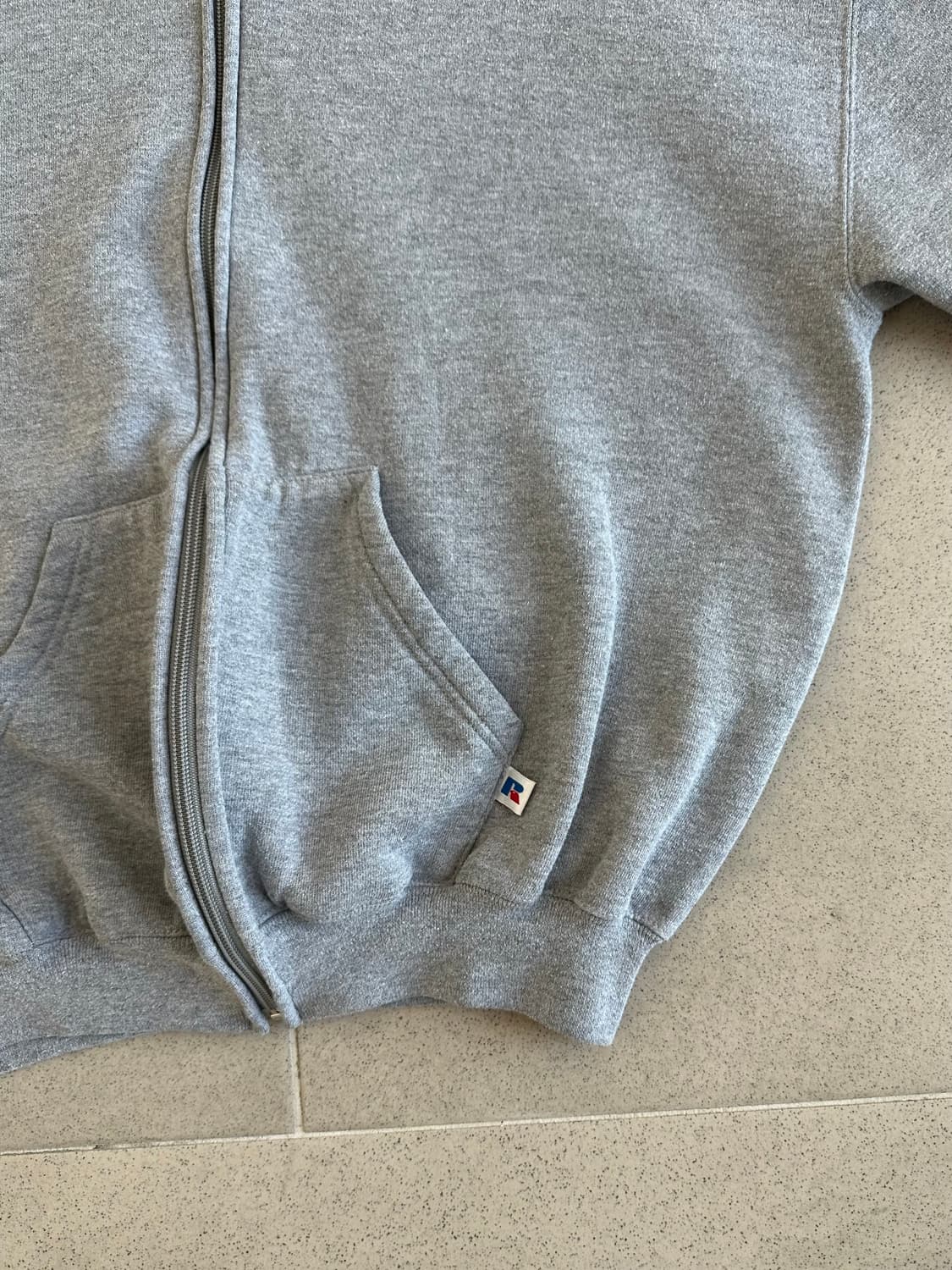 90s 빈티지 러셀 후드집업 그레이 L 상품이미지3