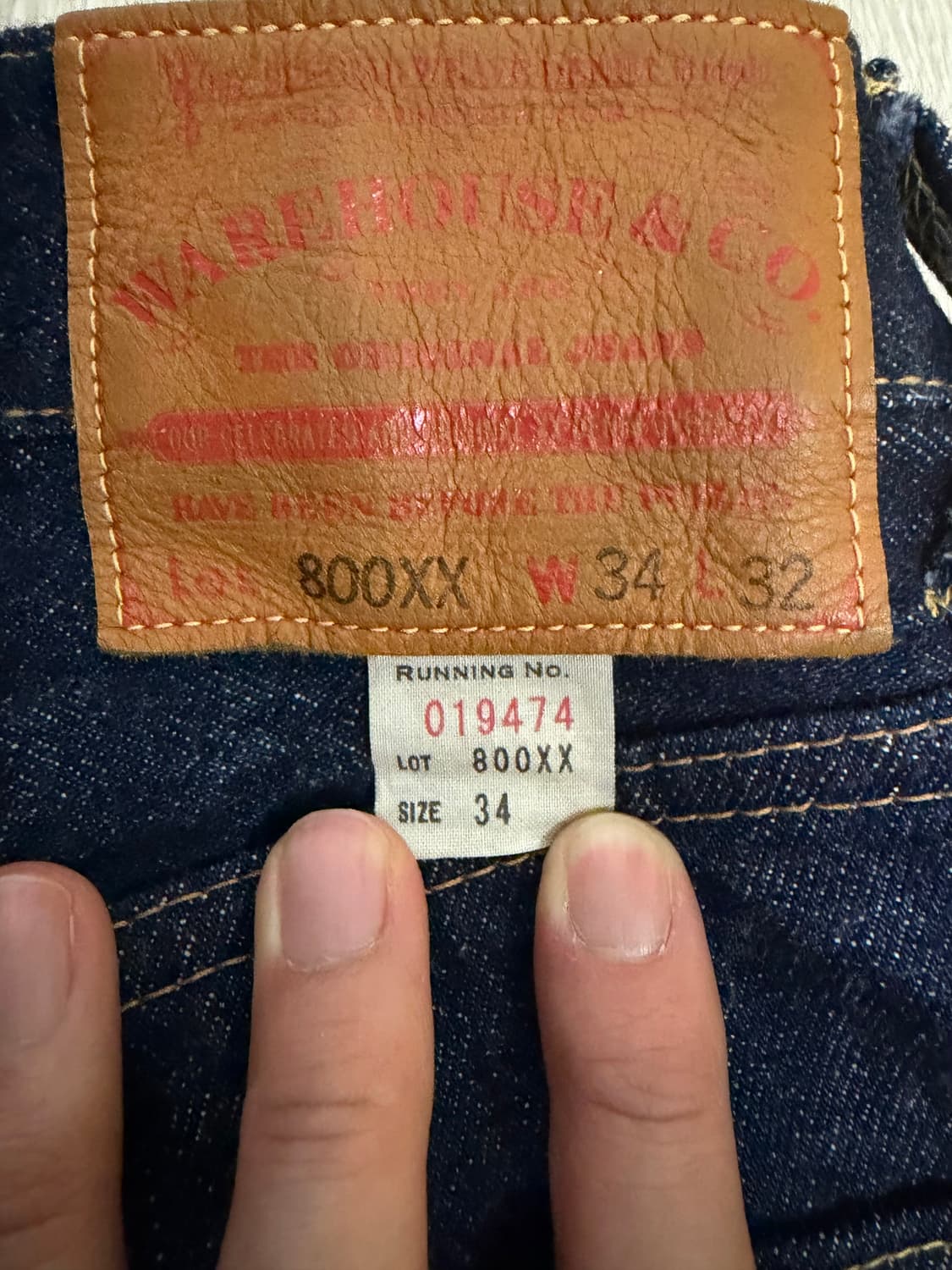 웨어하우스800xx 34-32 원워시 상품이미지3