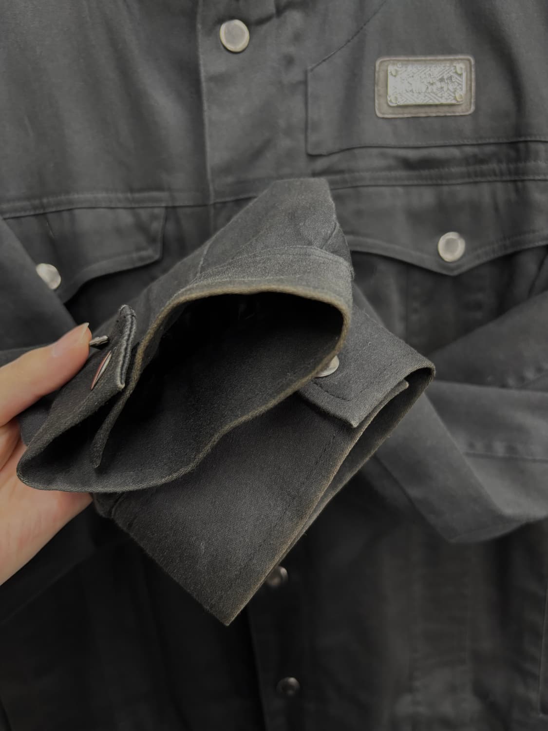 카라쿠리 타마시 오리엔탈 하이넥 코튼 자켓 상품이미지7