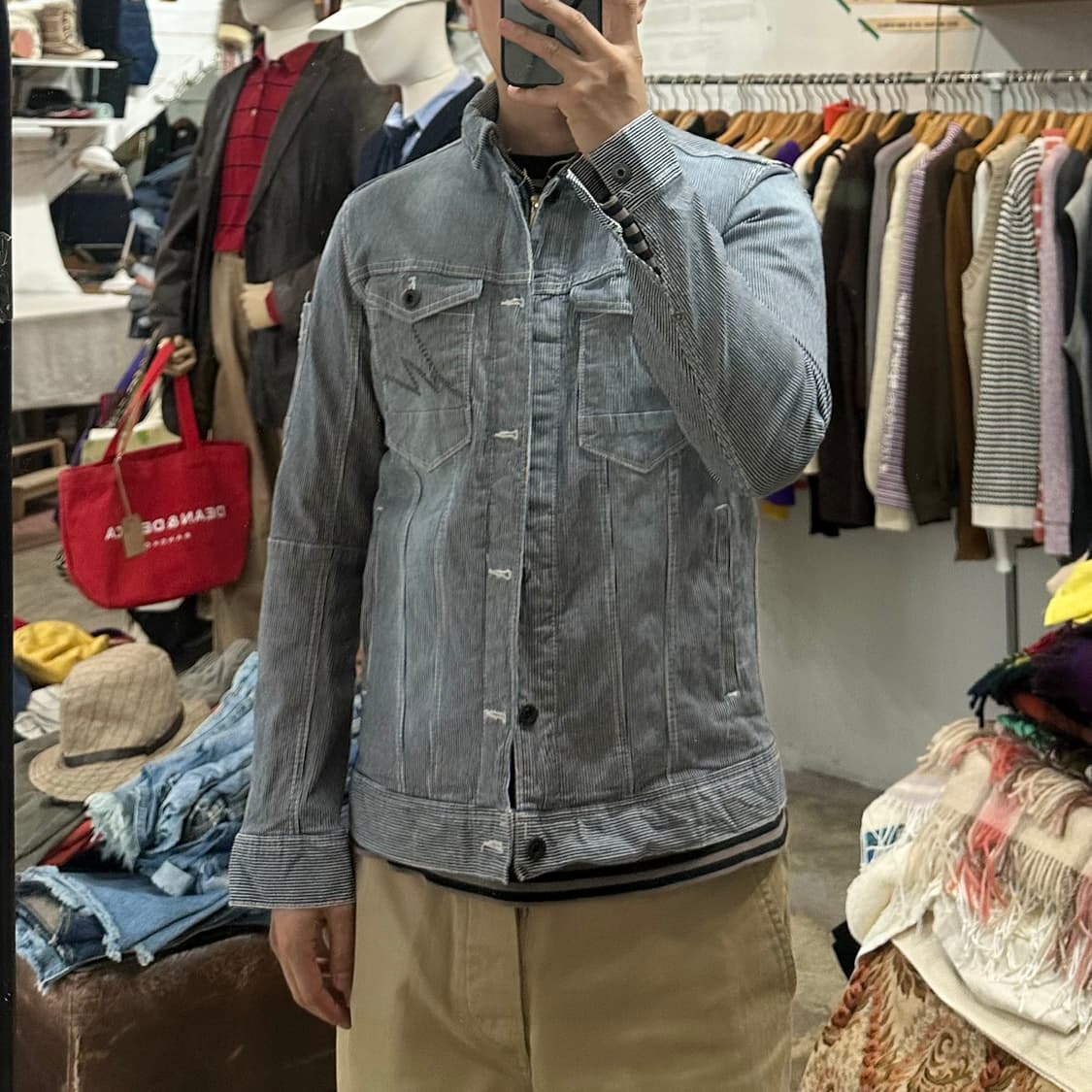 (착용컷) I'Z FRONTIER 히코리 워크 자켓 (98-100) 상품이미지3