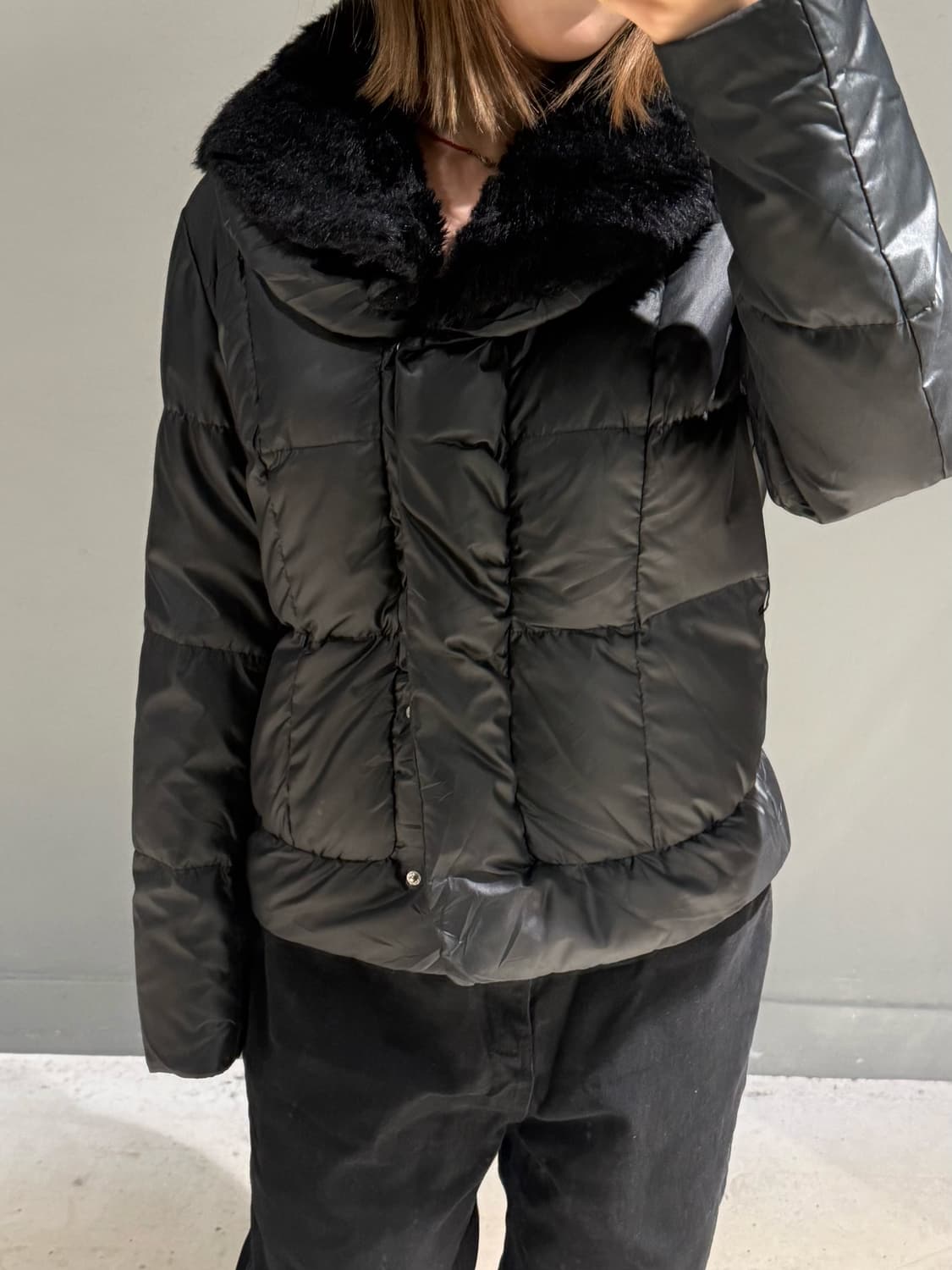 fur trimming collar detail padding 상품이미지2