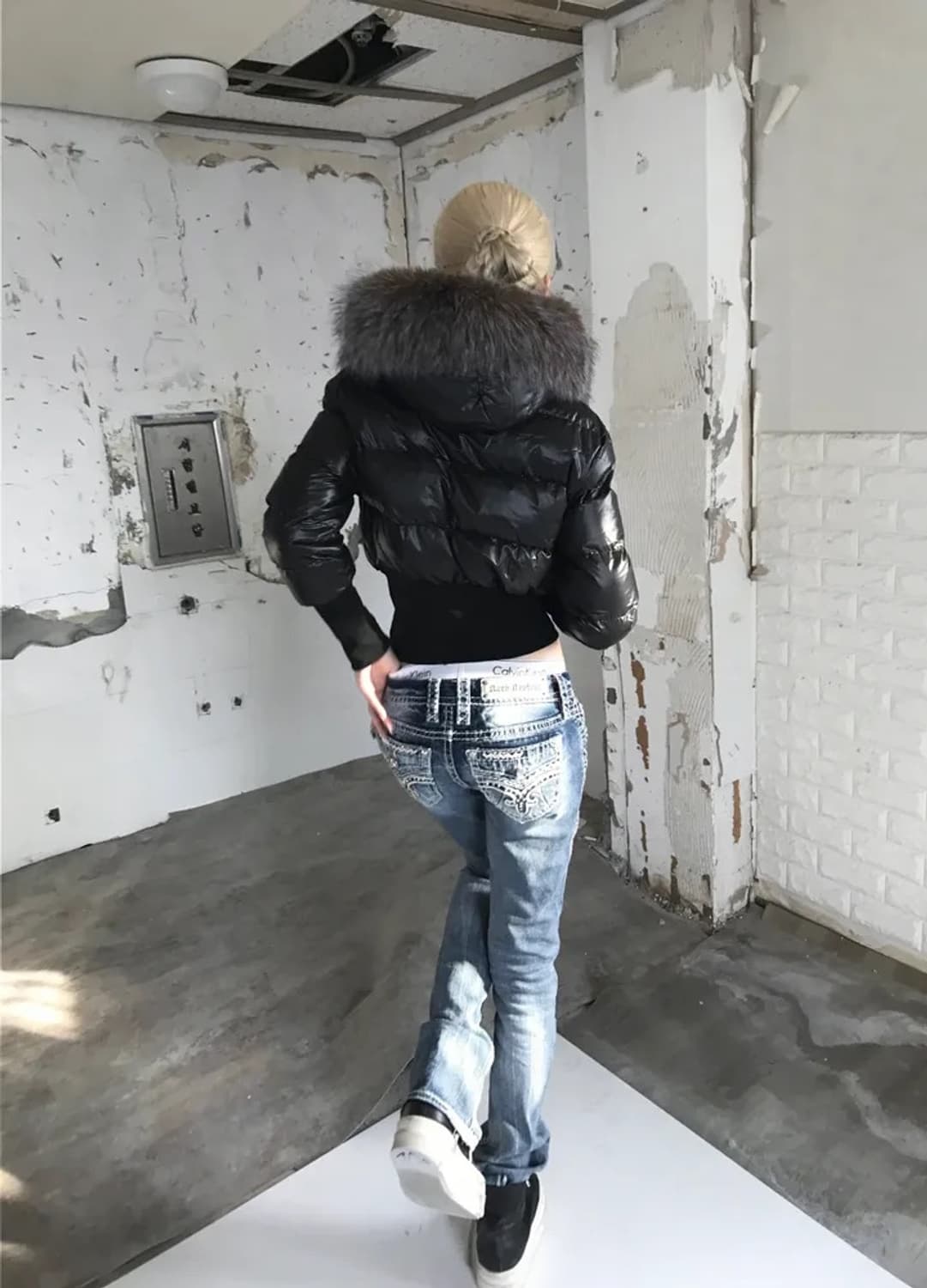 Vintage gracier zip crop puffer 상품이미지4