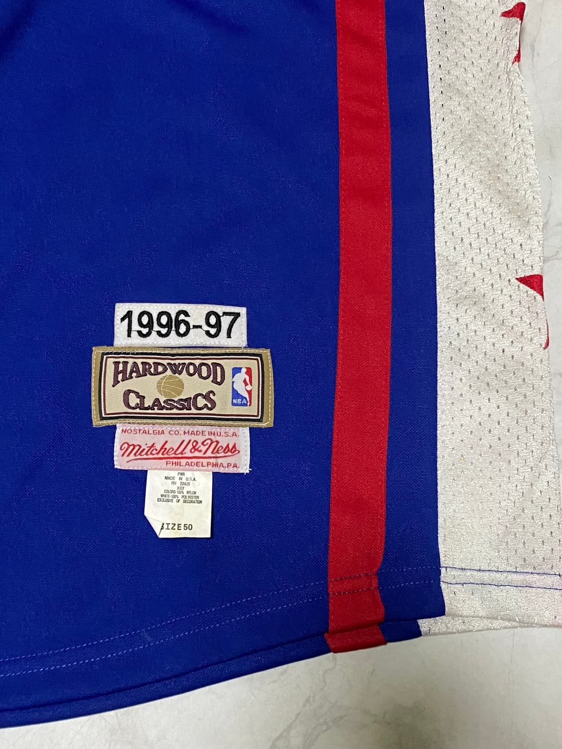 미첼앤네스 필라델피아 96 97년 아이버슨 농구유니폼 빅사이즈 상품이미지6