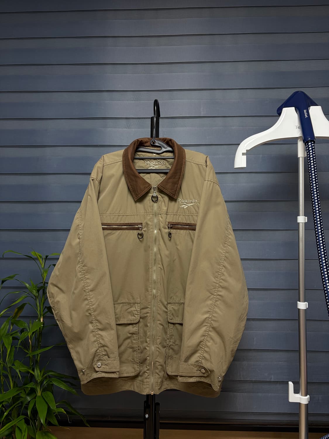 리복 베이지 코듀로이 칼라 누빔 워크 자켓 상품이미지4