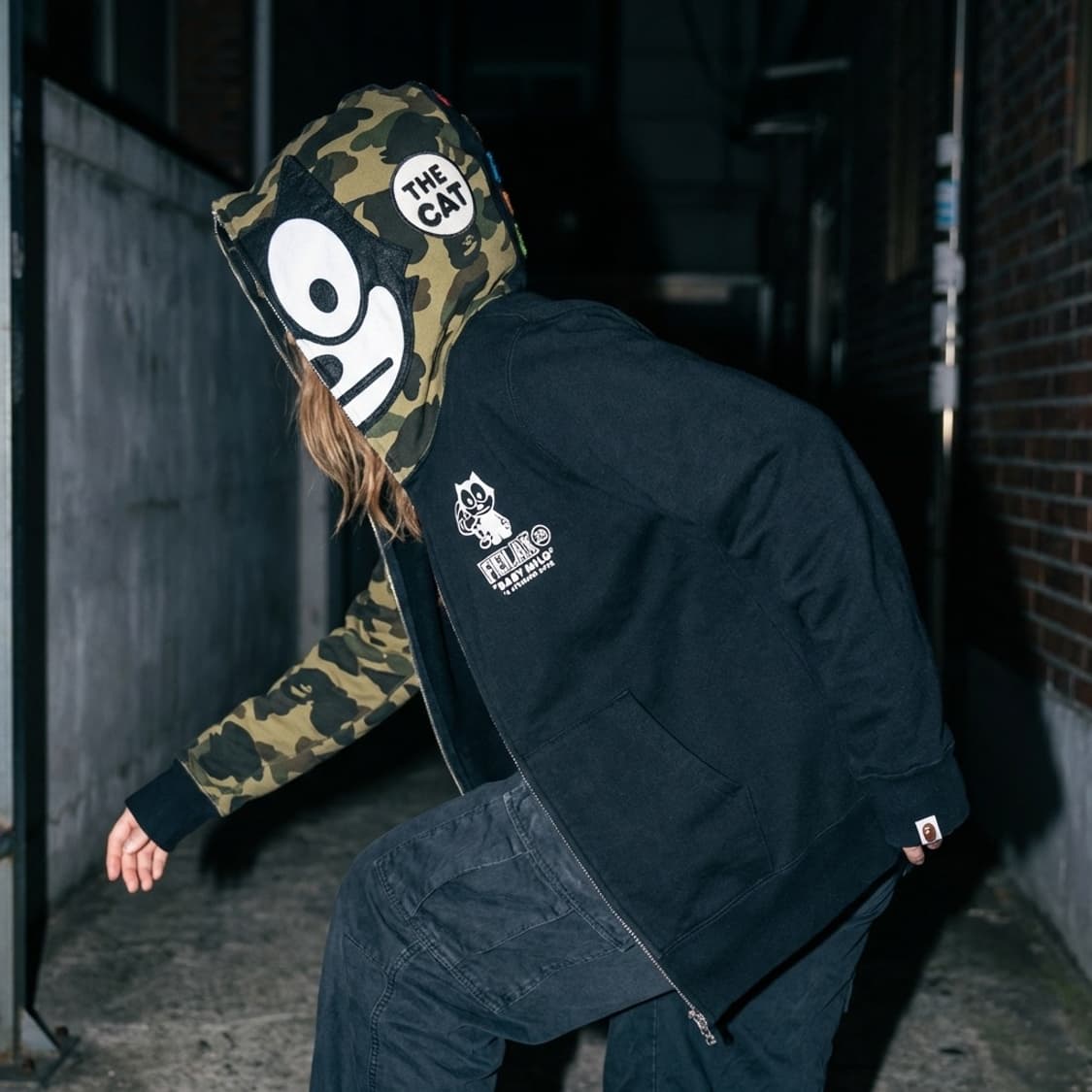 베이프 x 베이비 마일로 x Felix 후드집업 상품이미지1