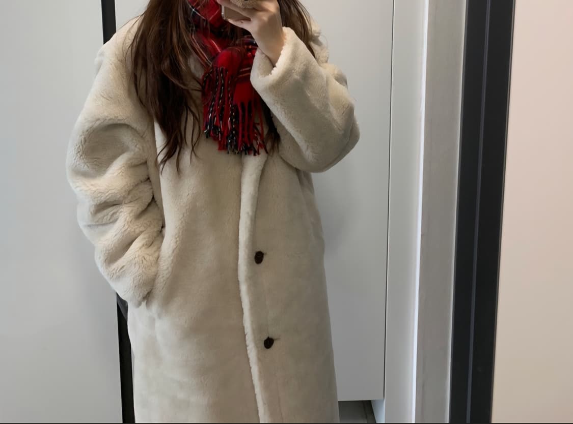 시야쥬 테디 롱 코트 상품이미지6