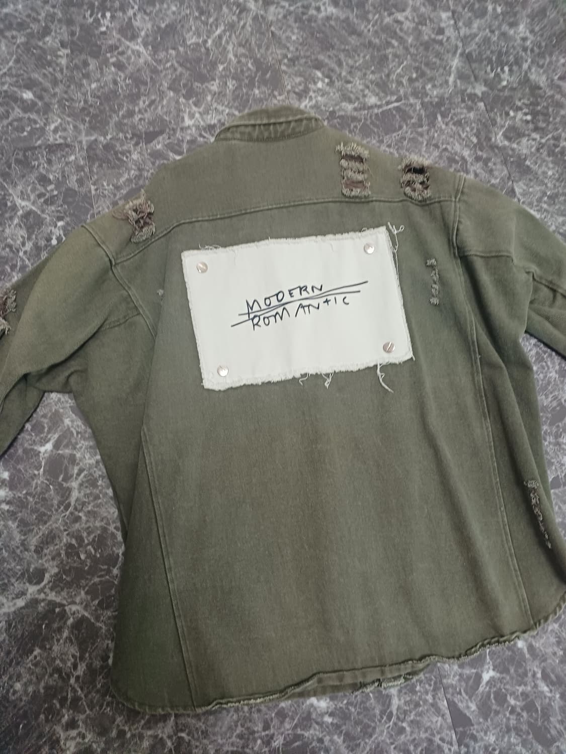 카키 워싱 디스트로이드 셔츠 자켓 
 상품이미지5