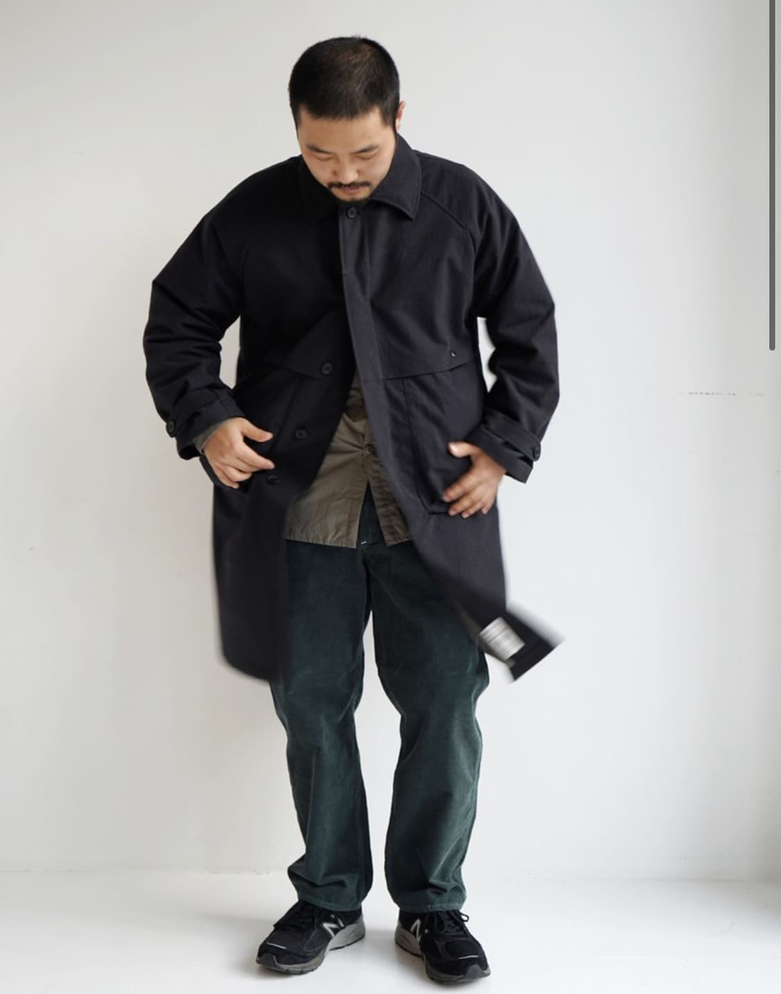 (새상품)Ends and means 저널리스트 코트 블랙 M  상품이미지9