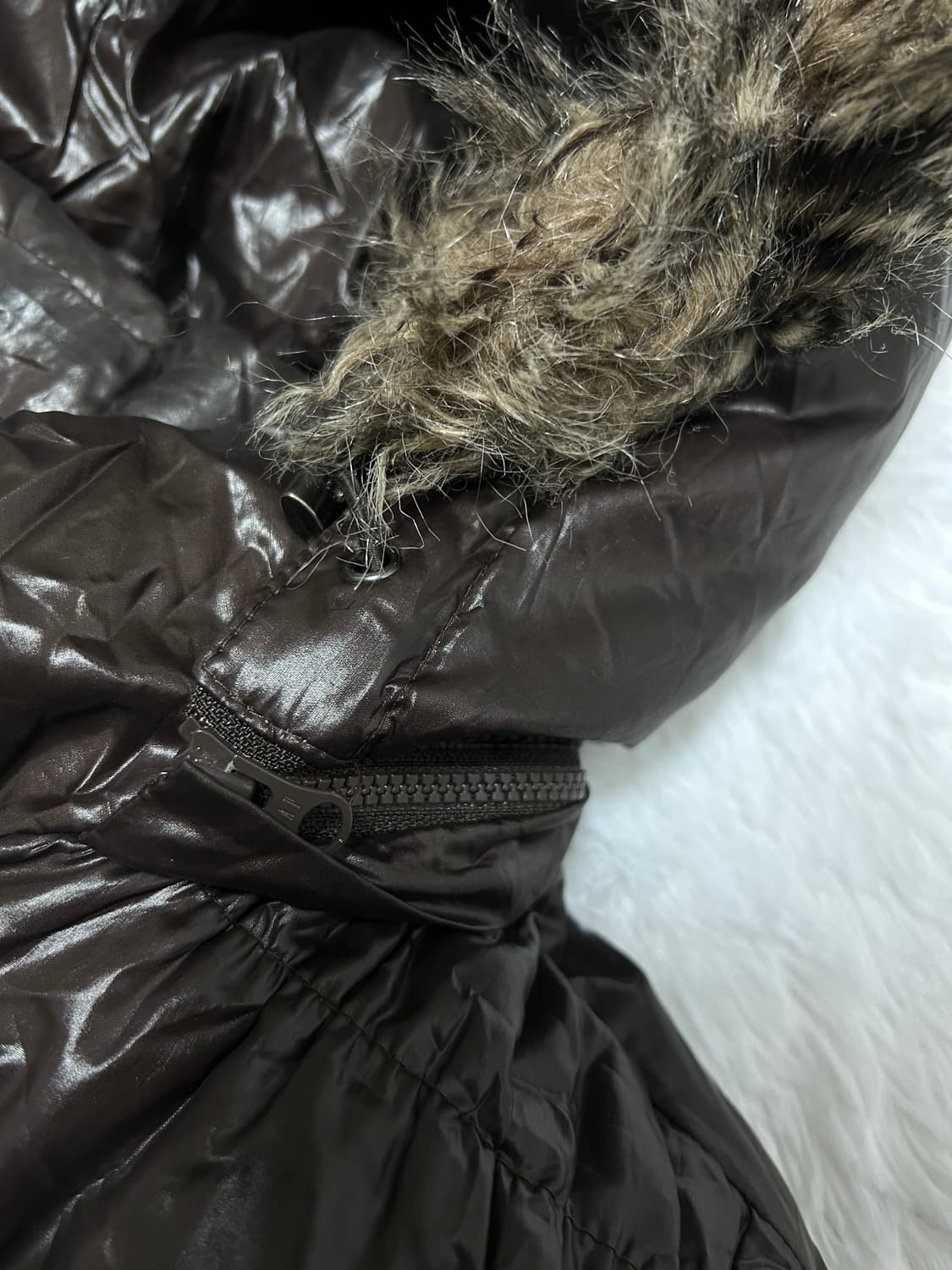 GAP 00s y2k gal fur glossy padding 상품이미지4