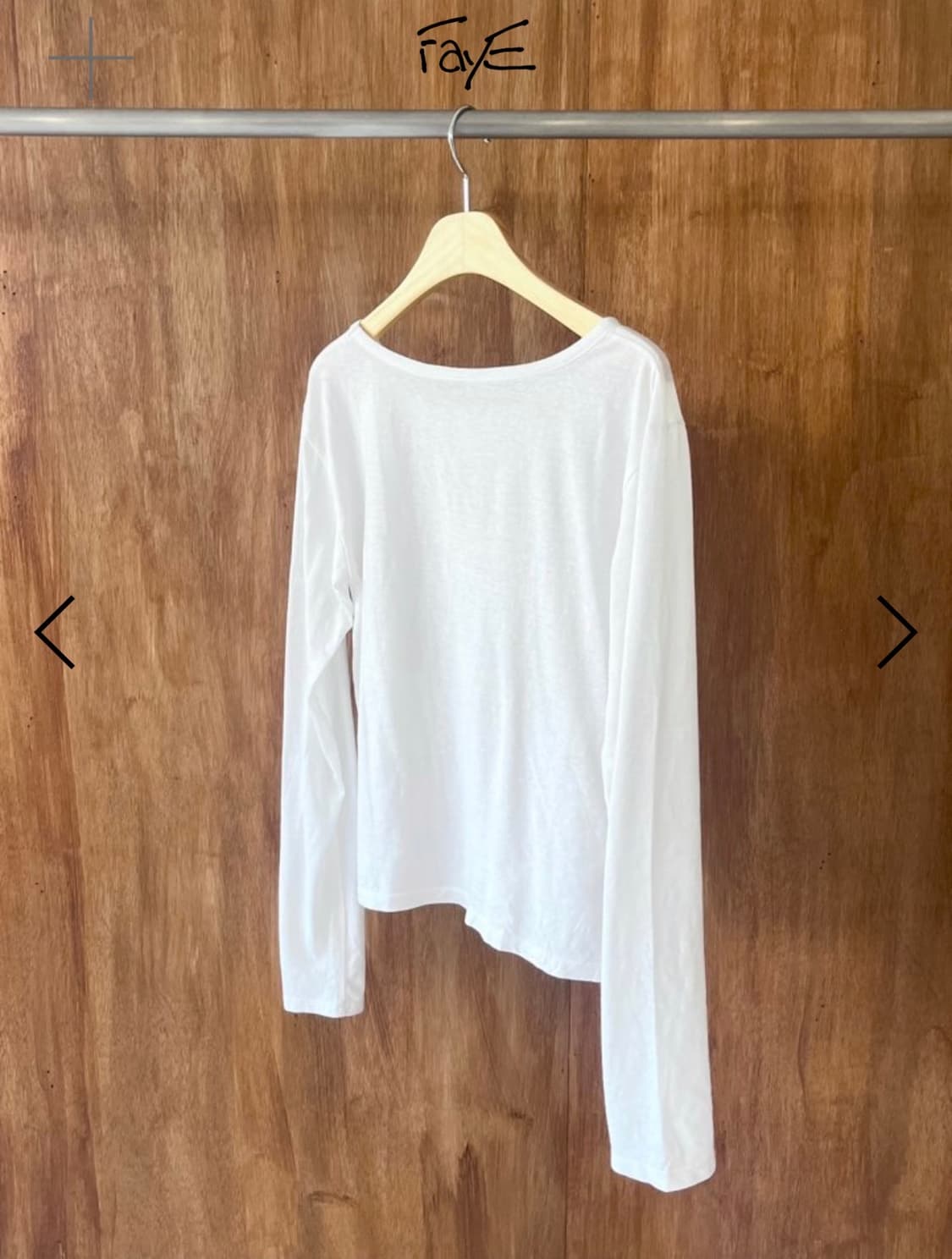 파예 Faye _White cut-out long sleeve top 상품이미지6