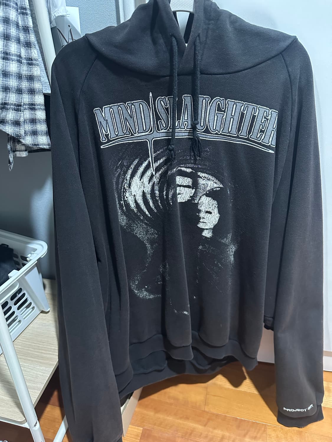 프로젝트 G/R 마인드 슬로터 빈티지 워시드 후드 블랙 상품이미지3