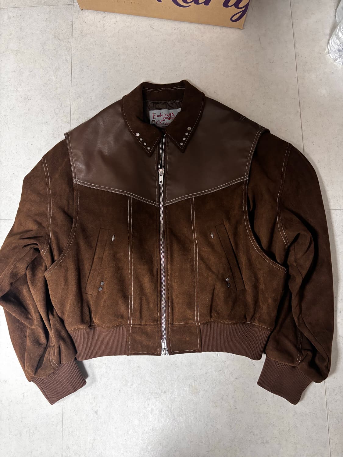 가키하라 스웨이드 자켓 상품이미지1