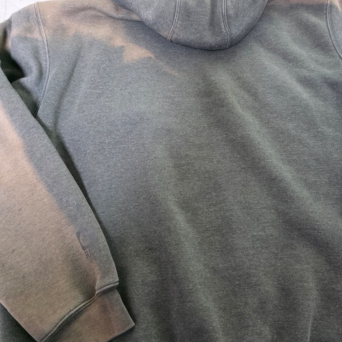 [XL] Y2K 칼하트 더블페이스 트래쉬드 썬페이드 써멀 후드집업 그레이 상품이미지7